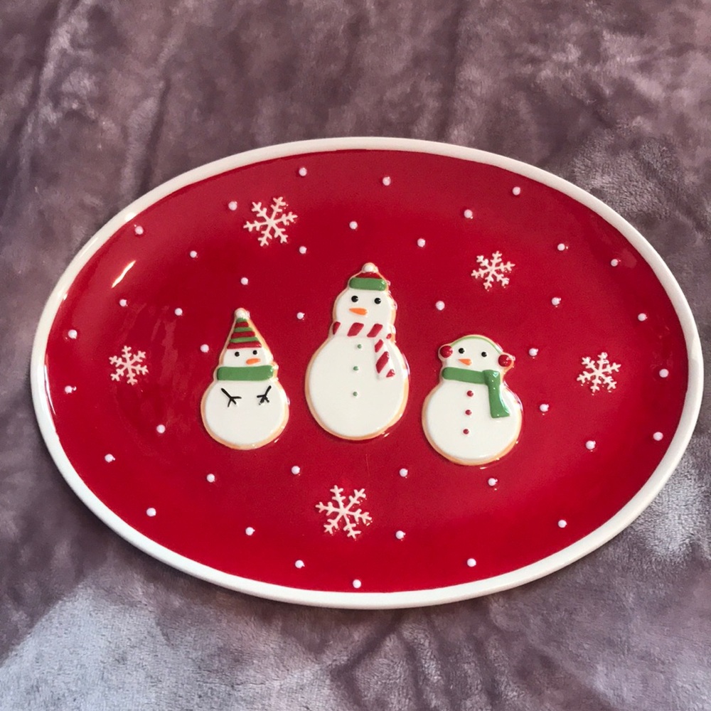 Hallmark Holiday Snowman Platter